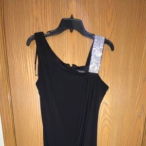 Black and rindstone cocktail dress!